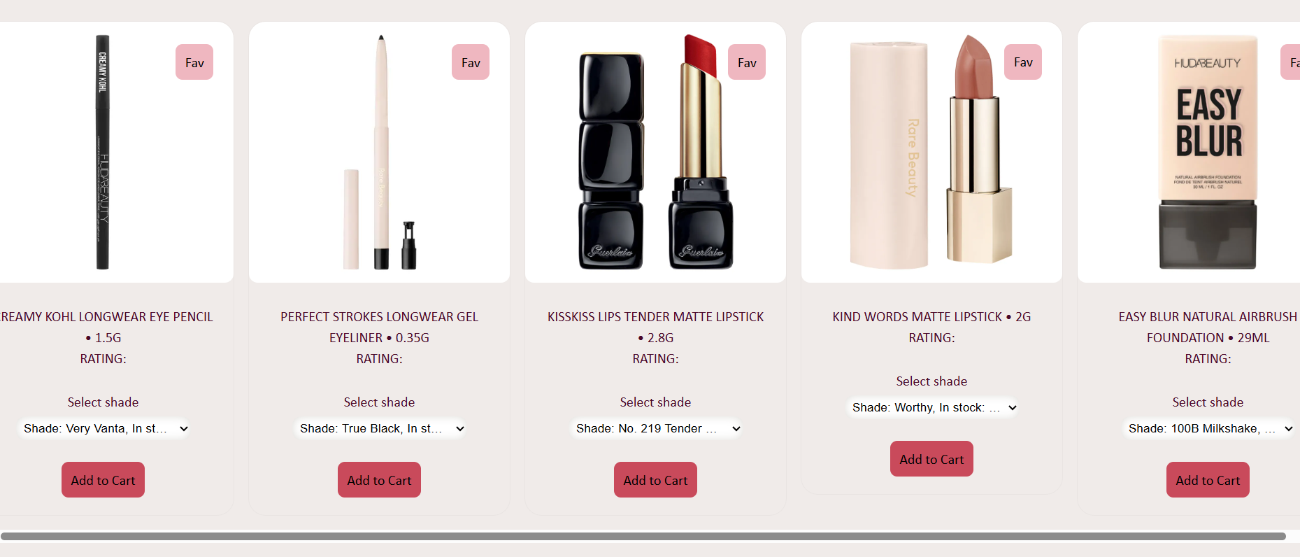 E-commerce product grid placeholder